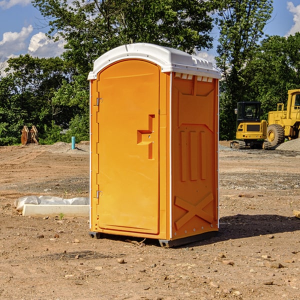 how often are the portable restrooms cleaned and serviced during a rental period in Mountainburg AR